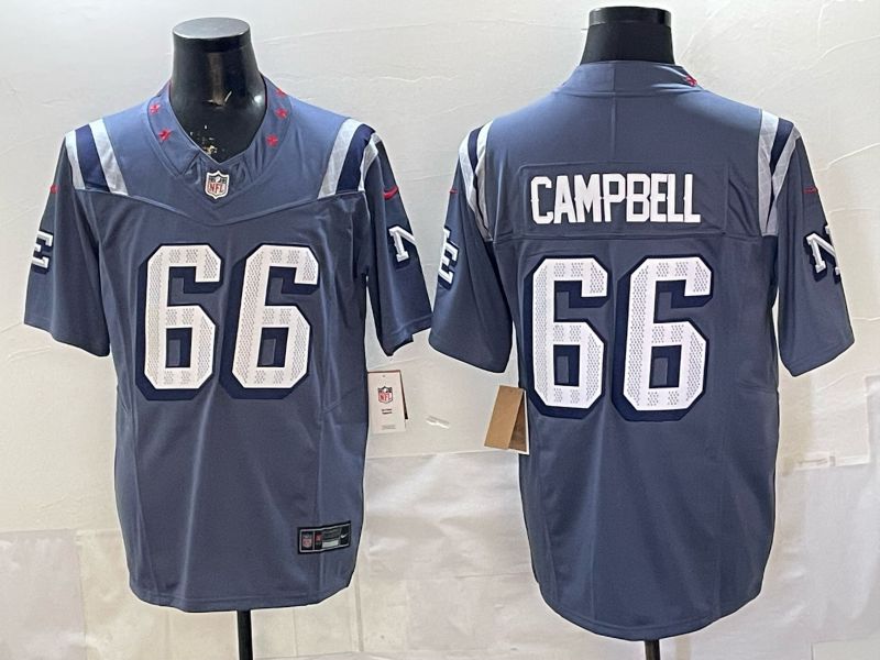 Men 2026 New England Patriots #66 Campbell Blue 5th generations Nike Limited NFL Jersey style 012